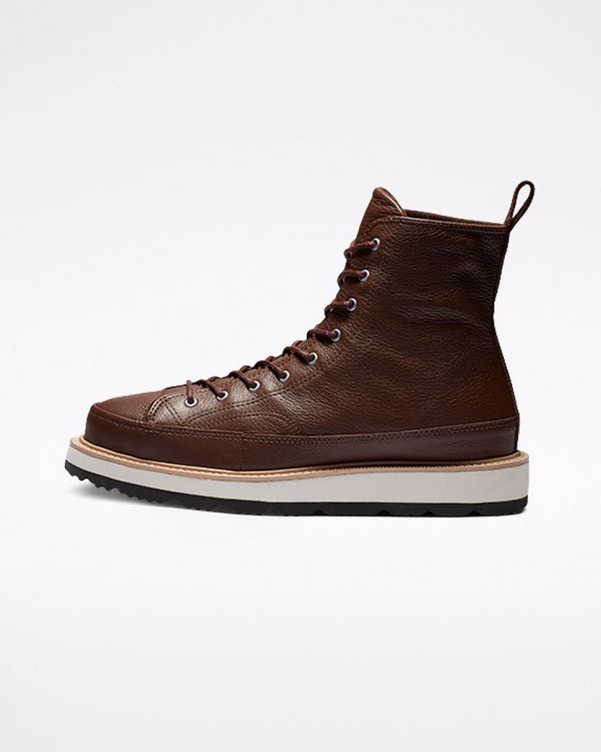 Men's Converse Chuck Taylor Crafted High Top Boots Chocolate / Black | AU 5E491I